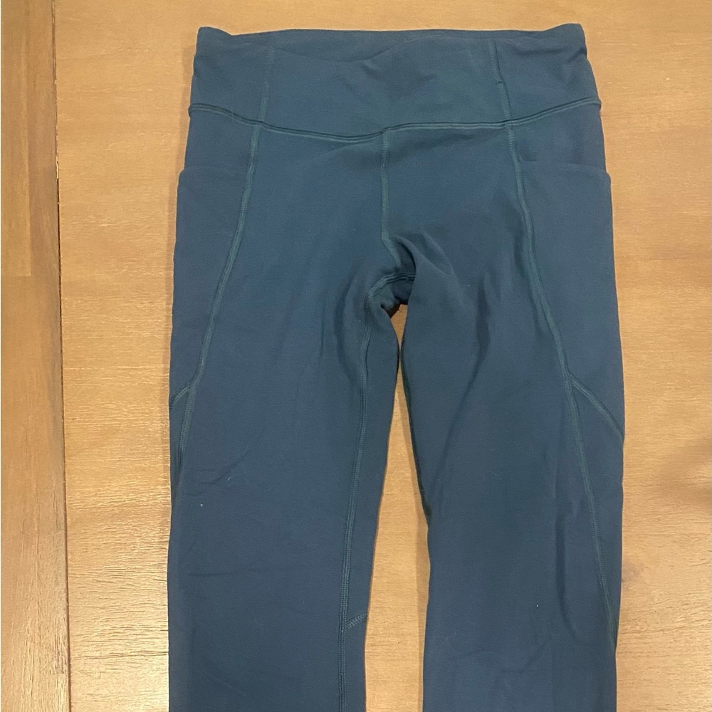 Athleta Girl "Stash Your Treasures Tight" leggings Dark teal size L/12